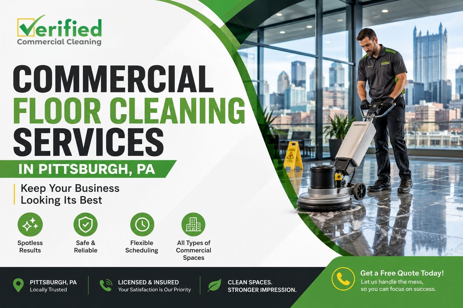 Commercial floor cleaning services in Pittsburgh PA